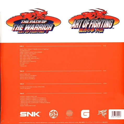 SNK Neo Sound Orchestra - OST Art Of Fighting Volume 3 Remastered Grey & Orange Vinyl Edition