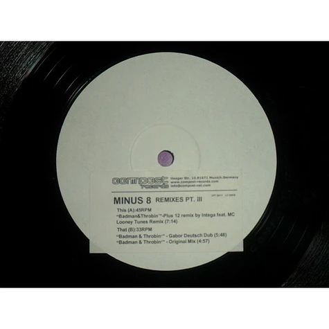 Minus 8 - Remixes Pt. III