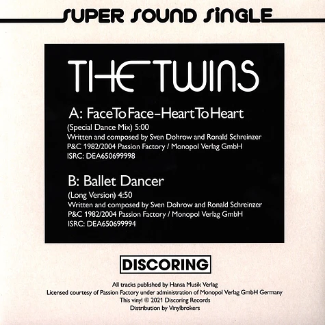 The Twins - Face To Face / Ballet Dancer