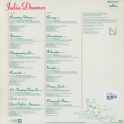 Julia Downes - Let Sleeping Dogs Lie