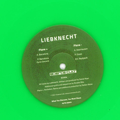 Liebknecht - 527.039 Syrte Remix Green Vinyl Edition