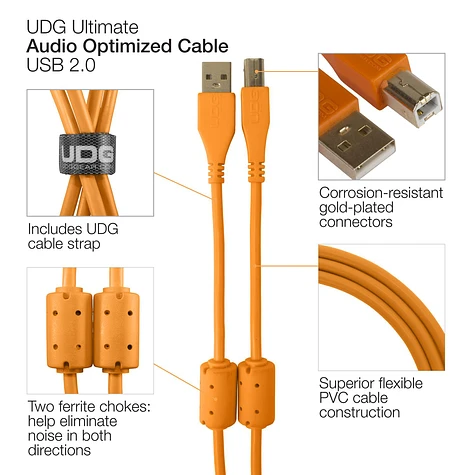 UDG - Ultimate Audio Cable USB 2.0 A-B Straight 1m