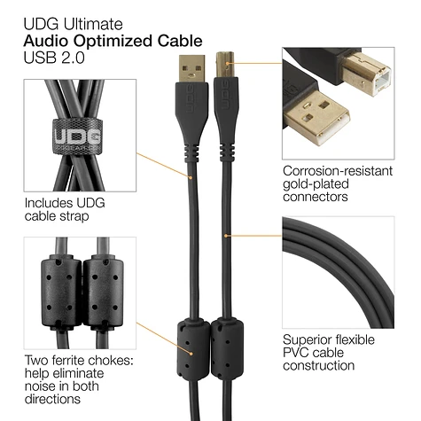 UDG - Ultimate Audio Cable USB 2.0 A-B Straight 2m