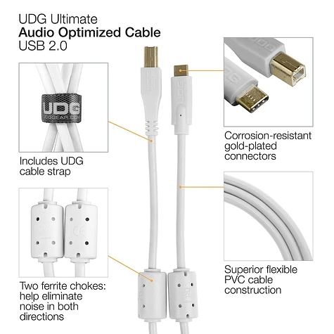 UDG - Cable USB 2.0 C-B Straight 1,5m