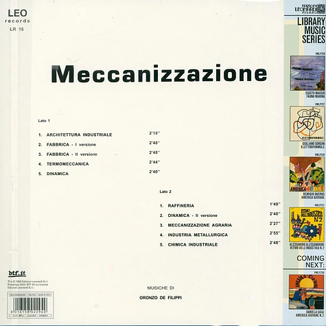 Oronzo De Filippi - Meccanizzazione