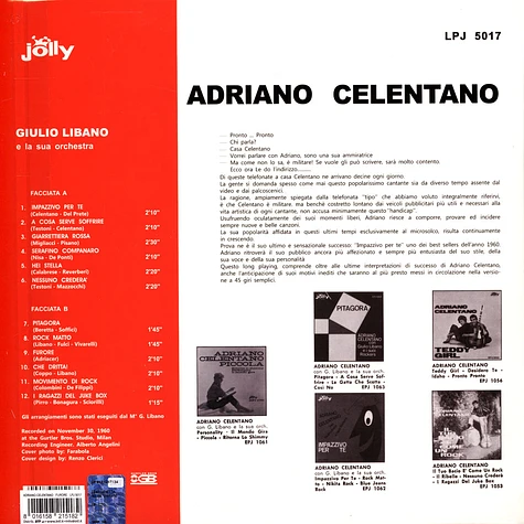 Adriano Celentano - Furore Blue Vinyl Edition
