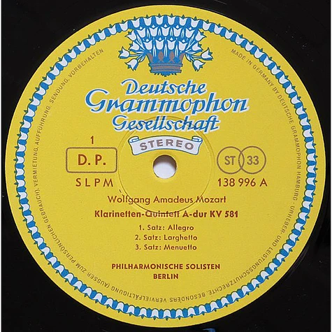 Wolfgang Amadeus Mozart, Philharmonische Solisten Berlin - Klarinettenquintett KV 581 ∙ Oboenquartett KV 370