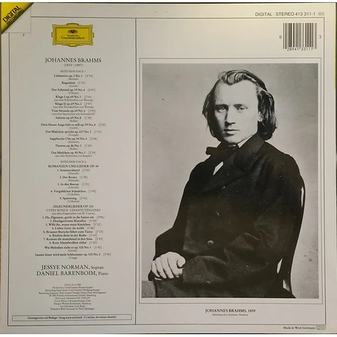Johannes Brahms - Jessye Norman, Daniel Barenboim - Lieder
