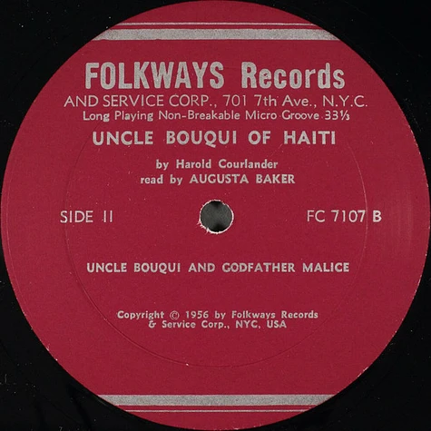 Harold Courlander, Augusta Baker - Uncle Bouqui Of Haiti