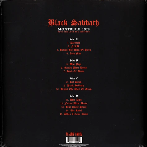 Black Sabbath - Montreux 1970 Black Vinyl Edition