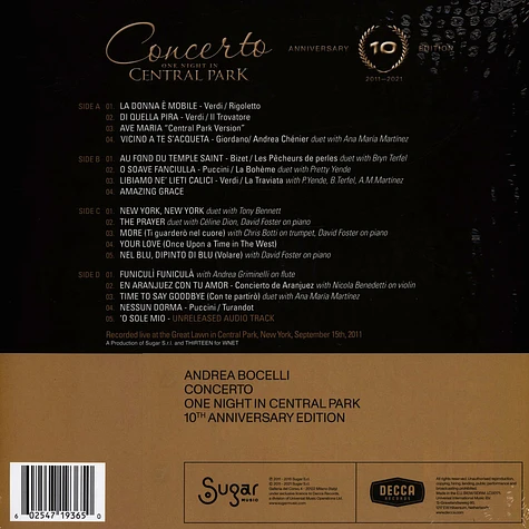 Andrea Bocelli - One Night In Central Park 10th Anniversary