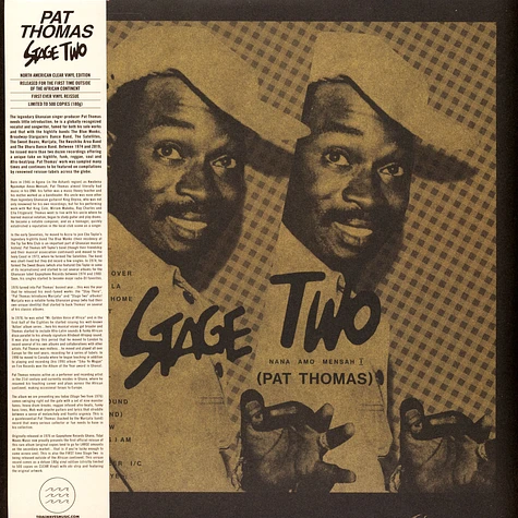 Pat Thomas - Stage Two Clear Vinyl Edition