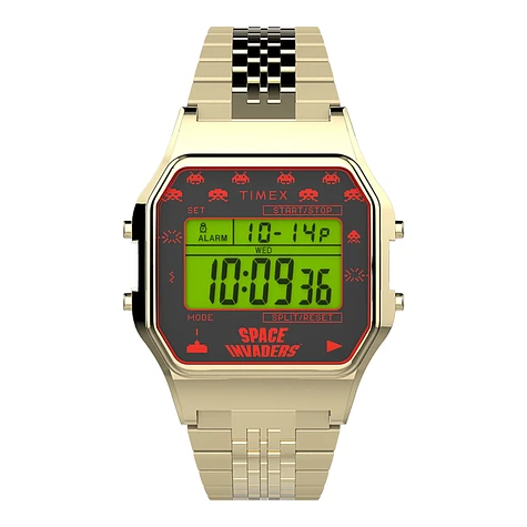 Timex Archive x Space Invaders - T80 Gold-Tone Watch