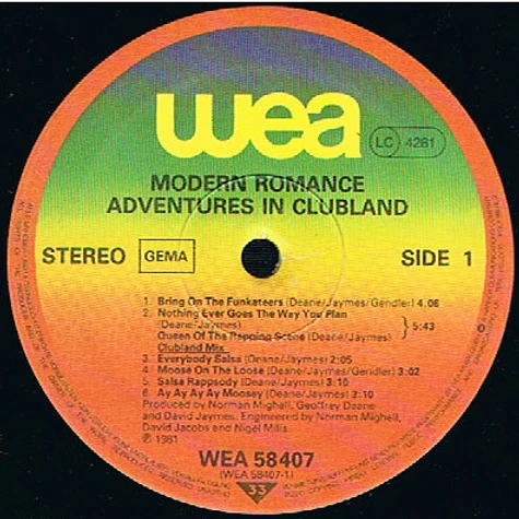 Modern Romance - Adventures In Clubland