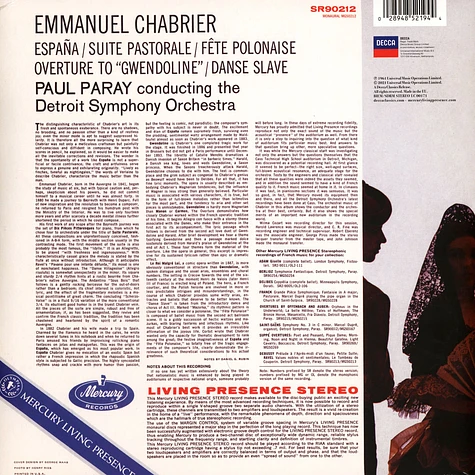 Paray / Dso - The Music Of Chabrier