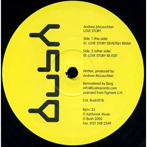 Andrew McLauchlan – Love Story レコード Andrew McLauchlan - Love Story - Vinyl 12