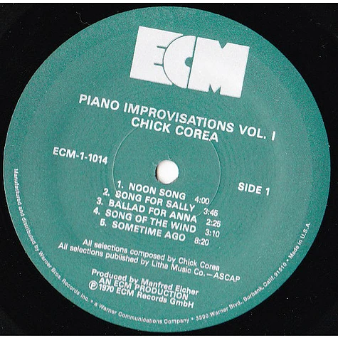 Chick Corea - Piano Improvisations, Vol. 1