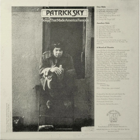 Patrick Sky - Songs That Made America Famous