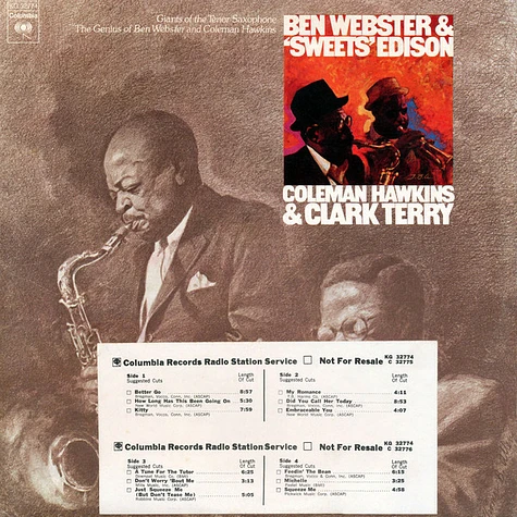 Ben Webster & Harry Edison / Coleman Hawkins & Clark Terry - Giants Of The Tenor Saxophone / The Genius Of Ben Webster And Coleman Hawkins