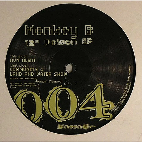 Monkey B - 12 Inch Poison EP