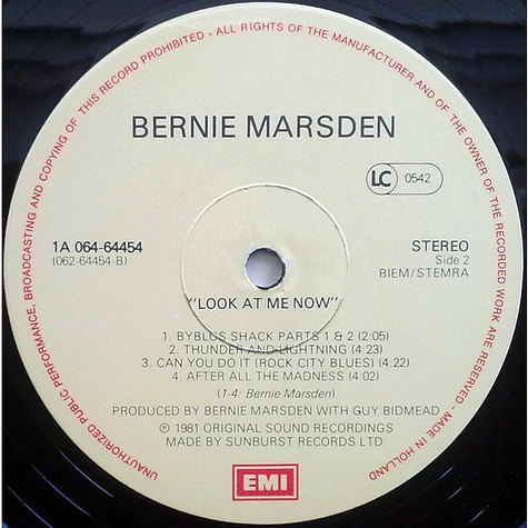 Bernie Marsden - Look At Me Now