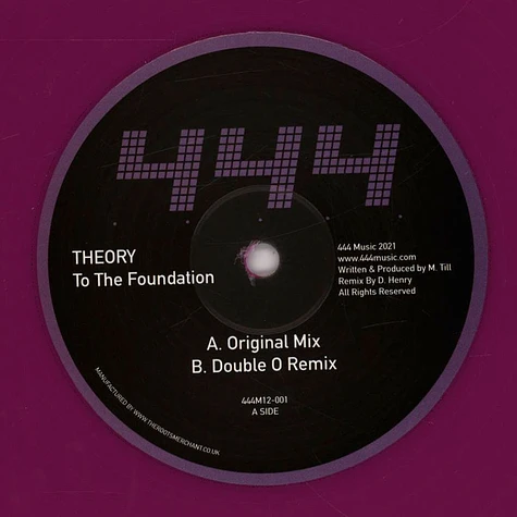 Theory - To The Foundation Double O Remix Purple Vinyl Edition