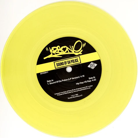KRS-One - Sound Of Da Police HHV Exclusive Yellow Vinyl Edition