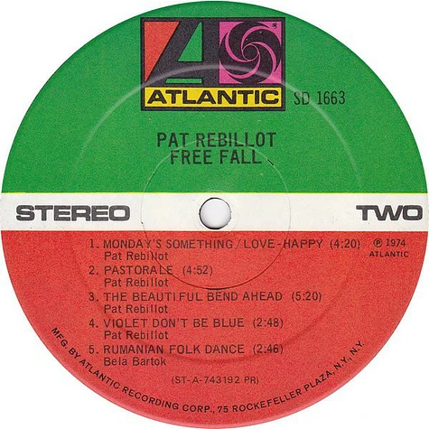 Pat Rebillot - Free Fall