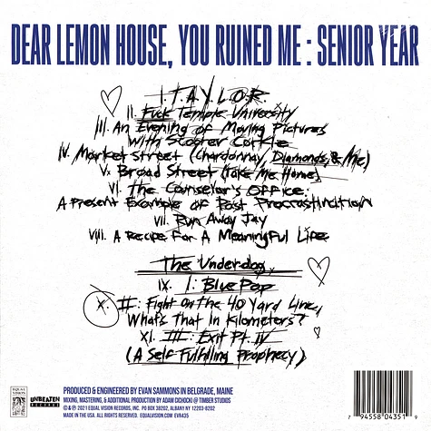Kaonashi - Dear Lemon House, You Ruined Me: Senior Year