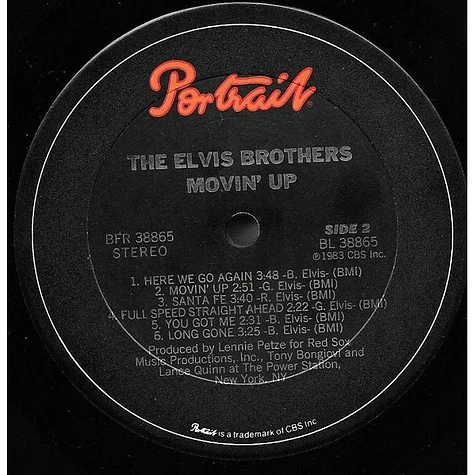 The Elvis Brothers - Movin' Up