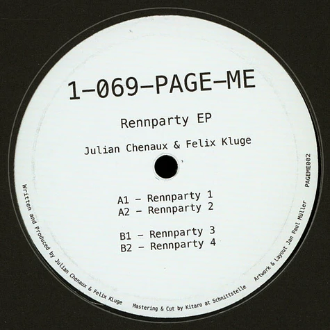 Julian Chenaux, Felix Kluge - Rennparty EP