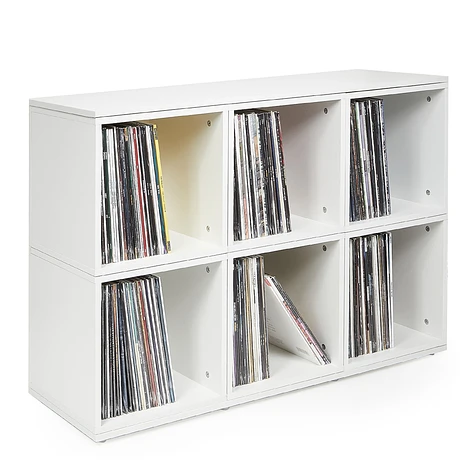 Record Box - Vinyl Record Storage - Schallplattenregal (6x110) mit Top- & Baseboard