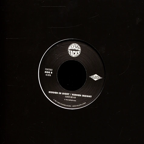Brass Tacks - Ice Breaker Classic /​ Hidden In Sight (Hidden Insight) Black Vinyl Edition