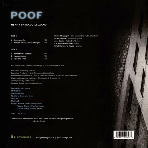 Henry Threadgill - Poof Damaged Cover (Seamsplit)