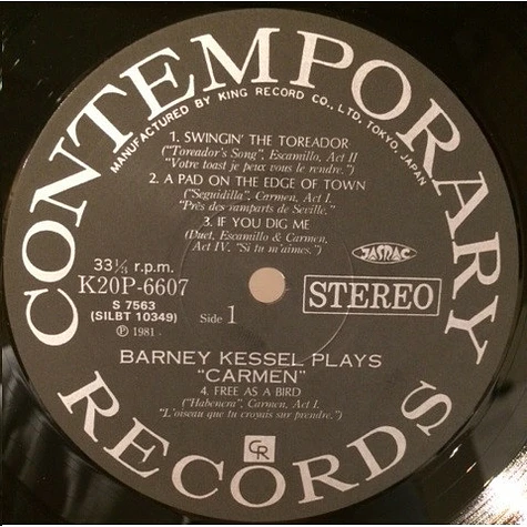 Barney Kessel - Modern Jazz Performances From Bizet's Opera Carmen