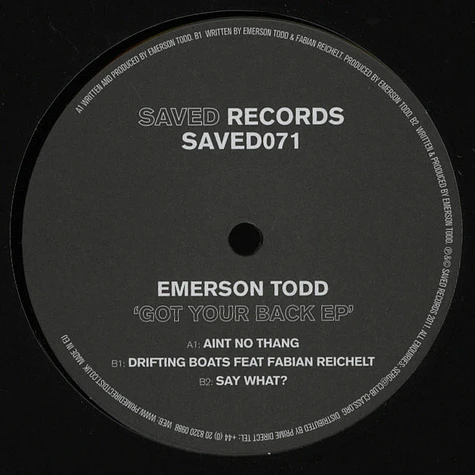 Emerson Todd - Got Your Back EP