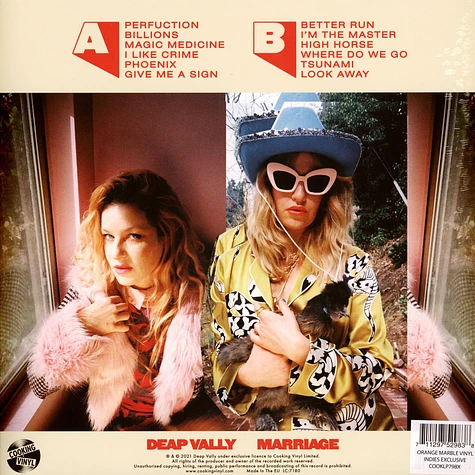 Deap Vally - Marriage Orange Marbled Vinyl Edition