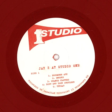 Jay-Z - At Studio One - Reggae Mash Ups Red Vinyl Edition