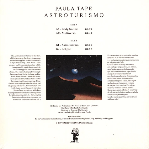 Paula Tape - Astroturismo Blue Vinyl Edition