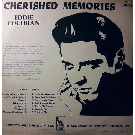 Eddie Cochran - Cherished Memories