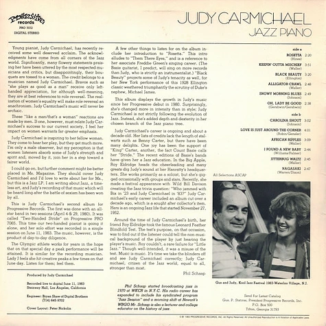 Judy Carmichael - Jazz Piano
