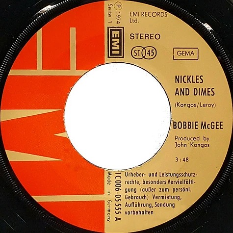 Bobbie McGee - Nickles And Dimes