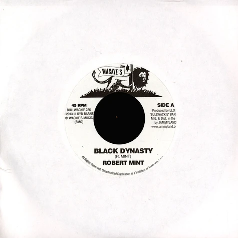 Robert Mint / Coozie And The Crew - Black Dynasty / Dub Dynasty