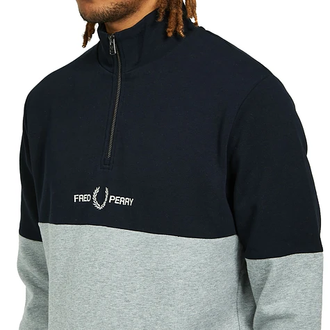 Fred Perry - Colourblock Half Zip Sweatshirt