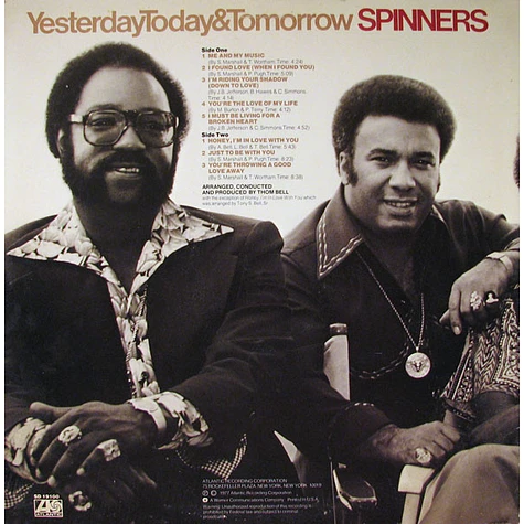 Spinners - Yesterday, Today & Tomorrow