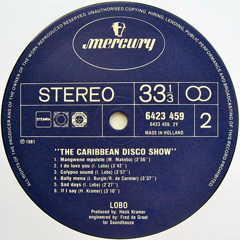 Lobo - The Caribbean Disco Show