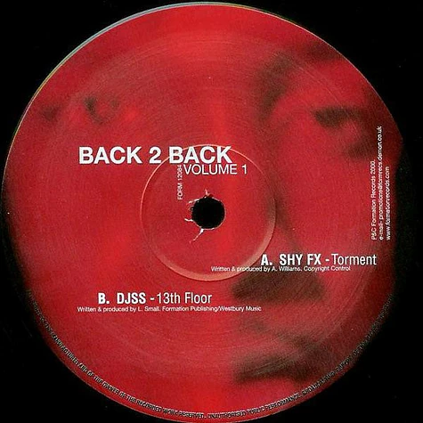 Shy FX / DJ SS - Back 2 Back (Volume 1)