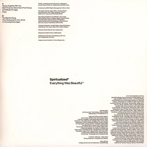 Spiritualized - Everything Was Beautiful Black Vinyl Edition