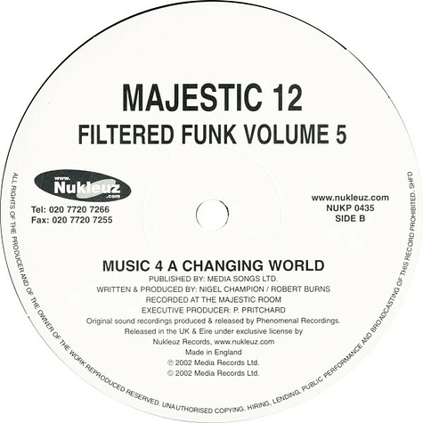 Majestic 12 - Filtered Funk - Volume 5