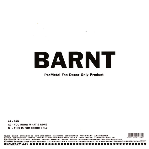 Barnt - Prometal Fan Decor Only Product